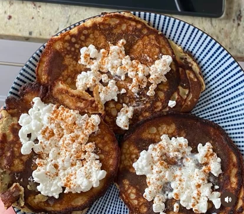 Vanilj- och bananpannkakor