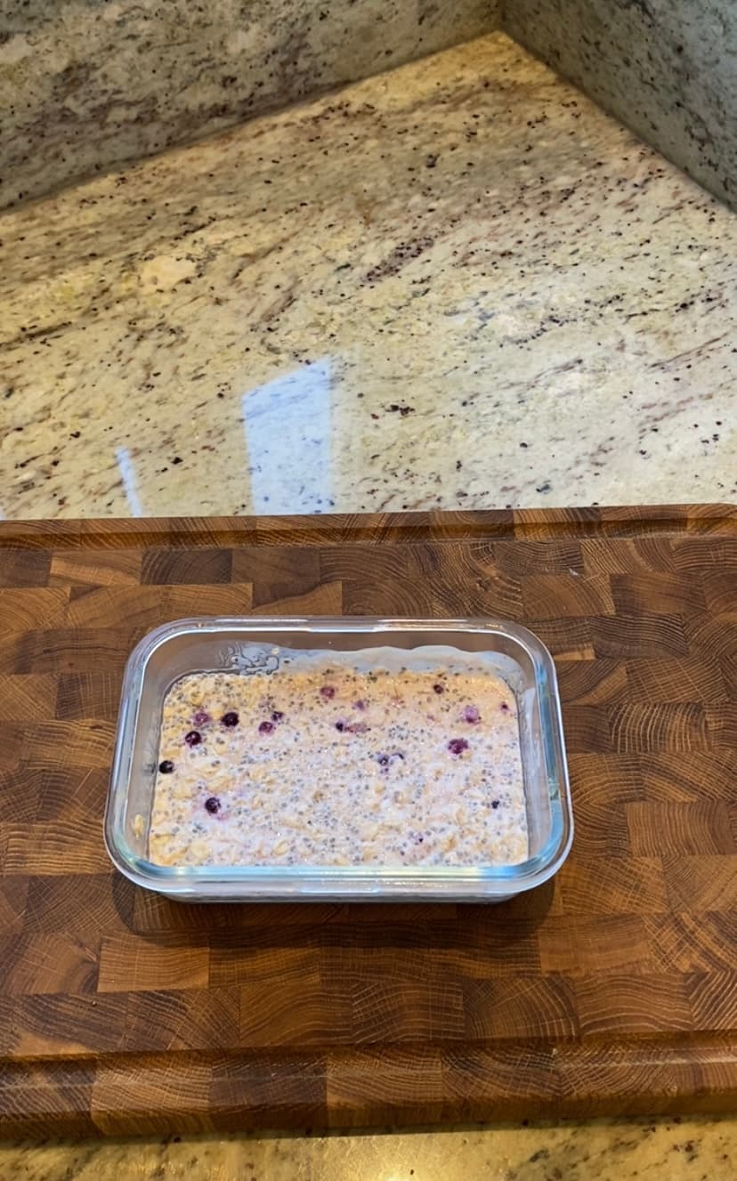 Overnight oats med blåbär
