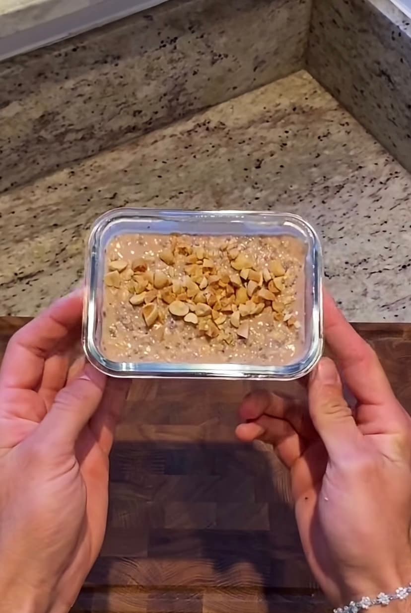 Krämig Snickers Overnight Oats